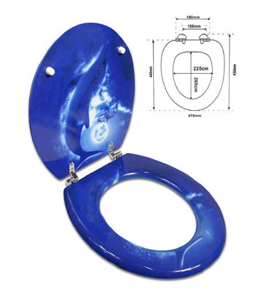 Sedile Copriwater Universale Per Bagno Copri Wc Water In Legno Delfino         3,5