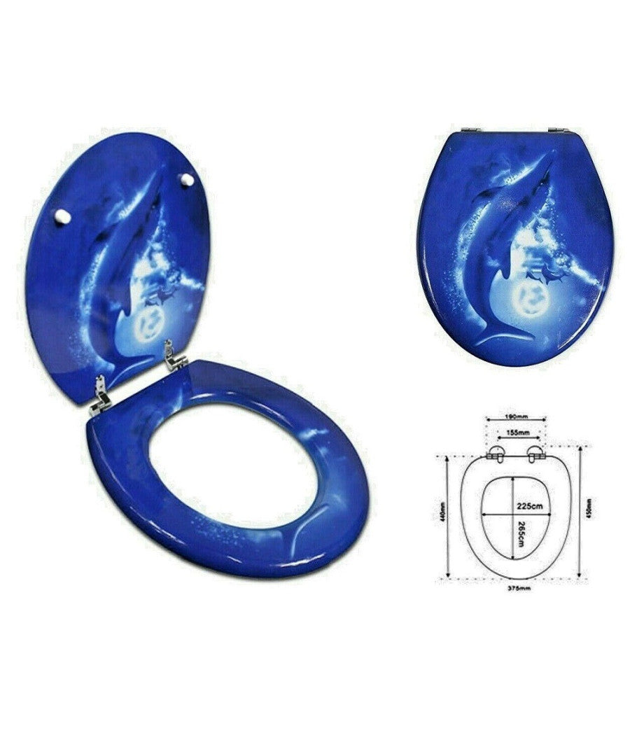 Sedile Copriwater Universale Per Bagno Copri Wc Water In Legno Delfino         3,5