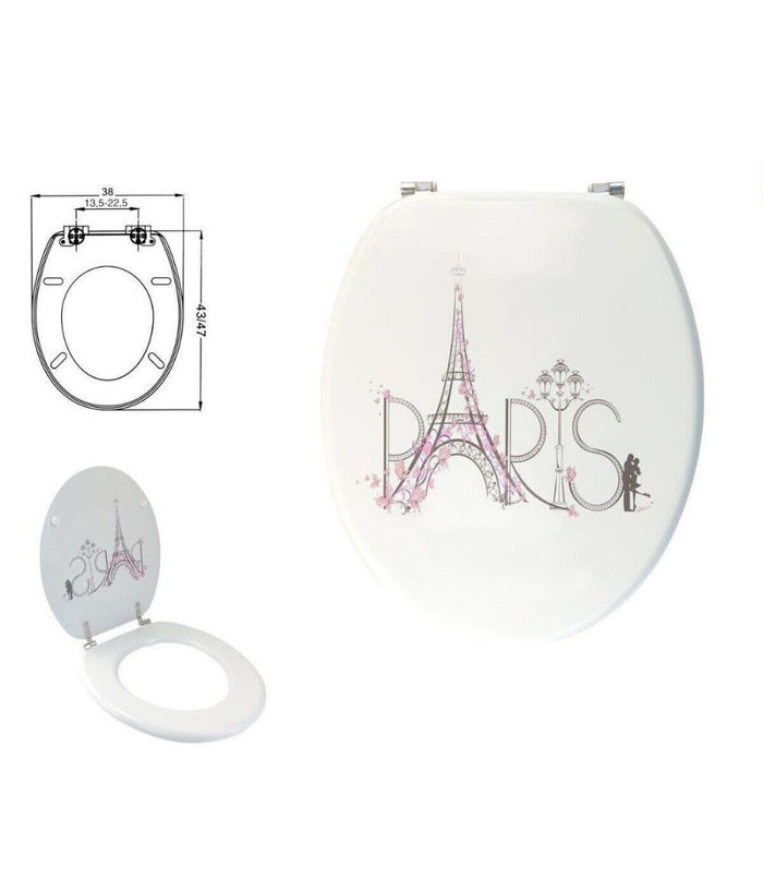 Sedile Copriwater Universale Per Bagno Copri Wc Water In Legno Mdf 19" 87098         3,5