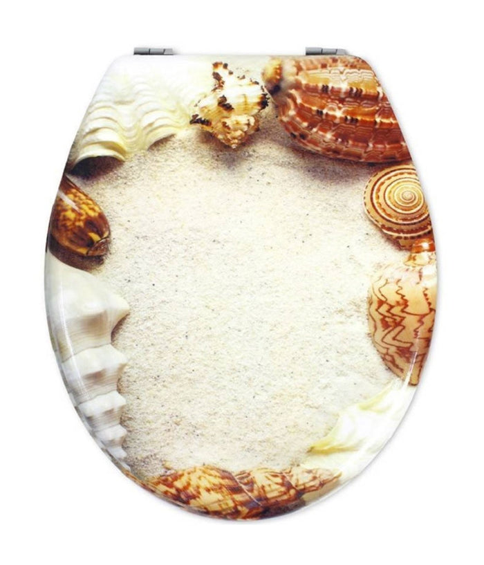 Sedile Copriwater Universale Per Bagno Copri Wc Water In Legno Conchiglie 52896         3,5