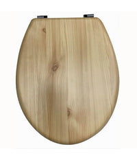 Sedile Copriwater Universale Per Bagno Copri Wc Water Legno 18" Cerniere 52946a         