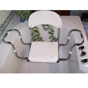 Sedile per vasca con schienale regolabile in polipropilene portata 120 kg