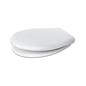 Sedile wc compatibile per sanitari Roca serie Polo in termoindurente bianco