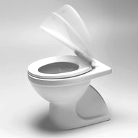 Sedile wc universale chiusura soft close bianco in polipropilene