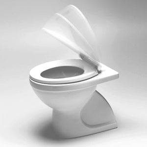 Sedile wc universale chiusura soft close bianco in polipropilene