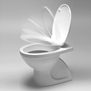Sedile wc universale chiusura soft close bianco in polipropilene