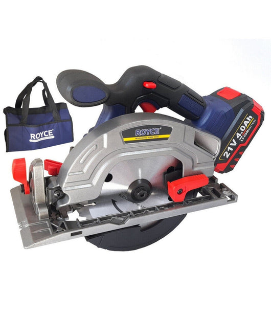 Sega Circolare A Batteria 21v Disco 165mm Taglio 4.0ah 5000rpm Regolabile 89817         