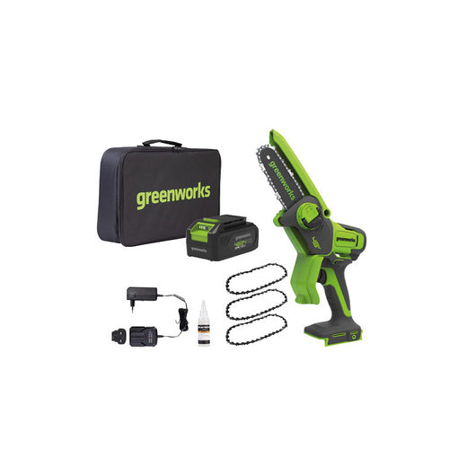 Sega potatura Greenworks GD48MCS10K2 48 V – lama 25 cm – kit con batteria e caricatore – Greenworks