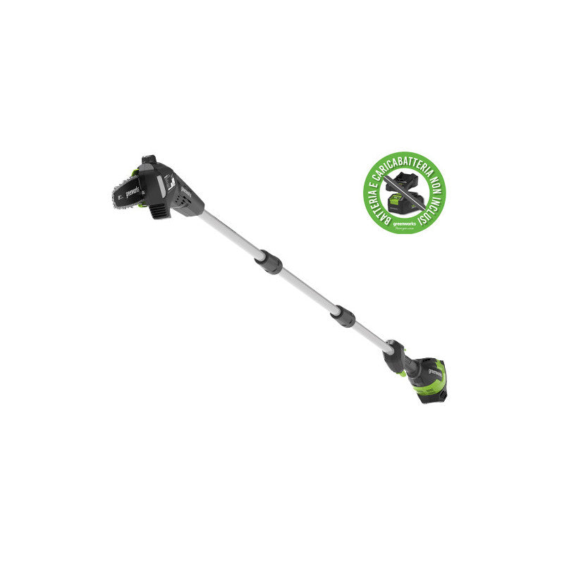 Sega potatura su asta Greenworks G48PS 48 V – telescopica fino a 2,8 m – con batteria – Greenworks