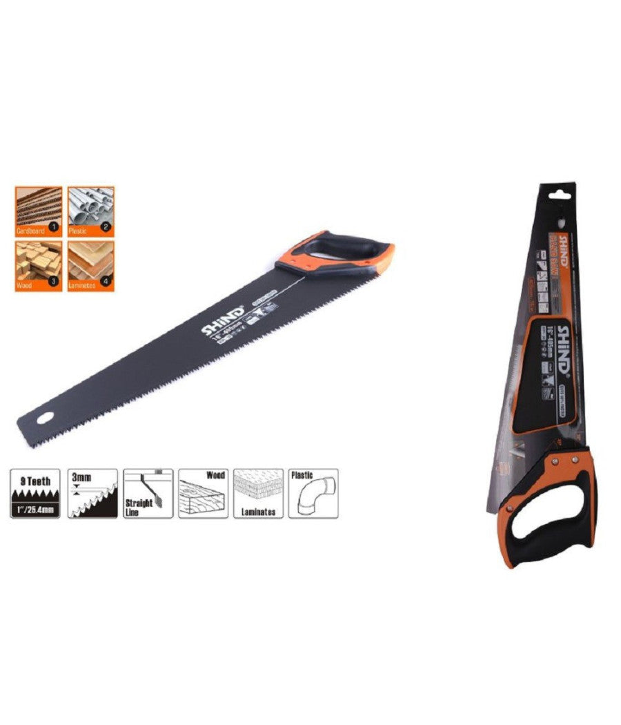 Sega Segaccio Per Legno Plastica Laminati Cartone 16" 40cm Seghetto A Mano 94907         