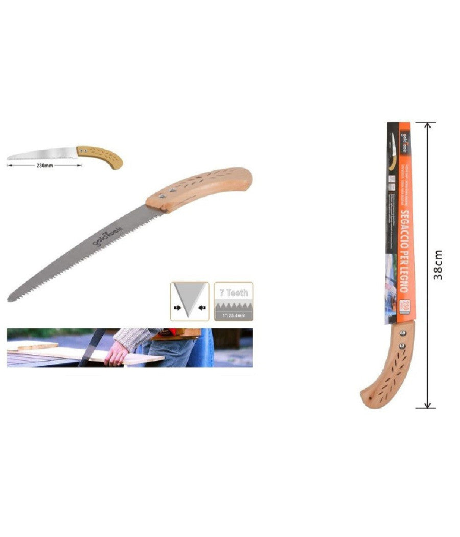Sega Segaccio Seghetto 230mm Per Legno Potatura Giardino Giardinaggio 38cm 90111         