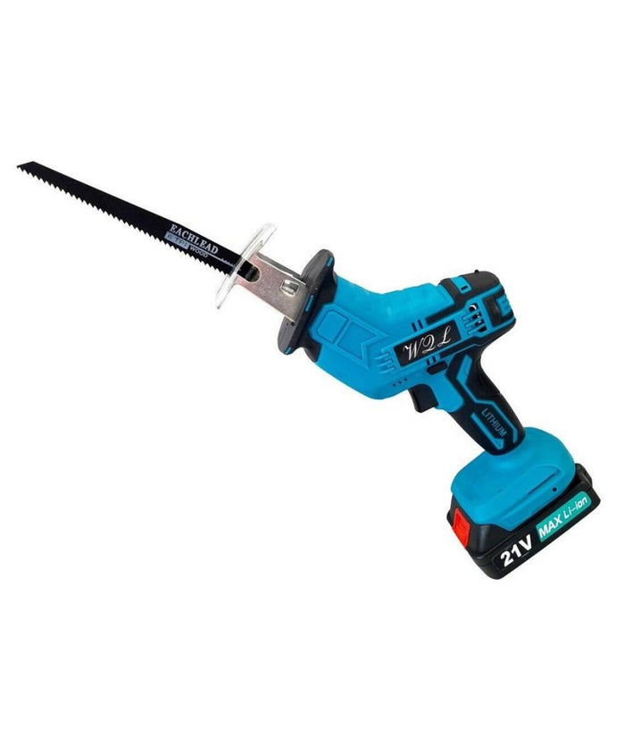 Sega Seghetto A Gattuccio Batteria Motosega Elettrosega 4 Lame 2 Batterie 21v         