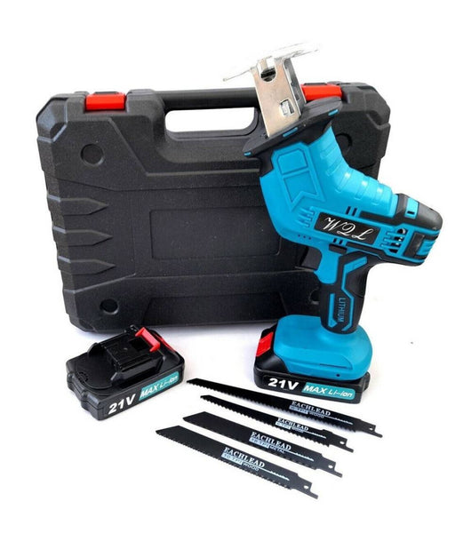 Sega Seghetto A Gattuccio Batteria Motosega Elettrosega 4 Lame 2 Batterie 21v         