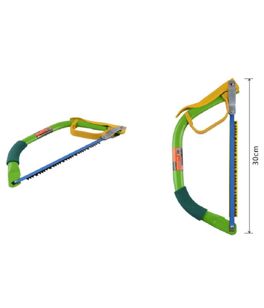 Sega Seghetto Ad Arco Archetto A Mano In Acciaio 30cm 12" Segaccio Taglio 90181         