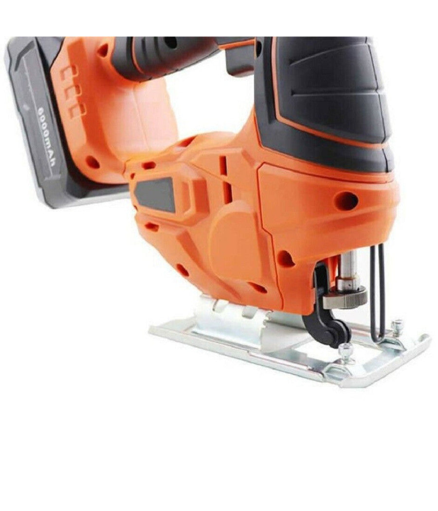 Trade Shop - Sega Seghetto Alternativo Ricaricabile A Batteria 25v 6.0ah Taglio 80mm H-1150 -