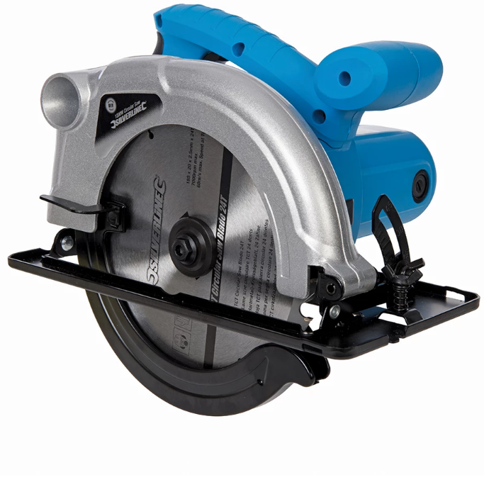 Sega Circolare elettrica regolazione lama taglio legno Silverline 185mm 1200W