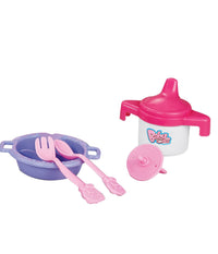 Seggiolone Pappa Per Bambole Sedia Bambolotti Con Vassoio E Accessori Gioco         