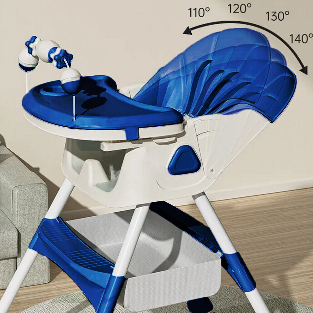 Seggiolone Pappa Wizy Pro 3 in 1 da 0 - 36 Mesi Evolutivo con Chiusura Salvaspazio-Blu