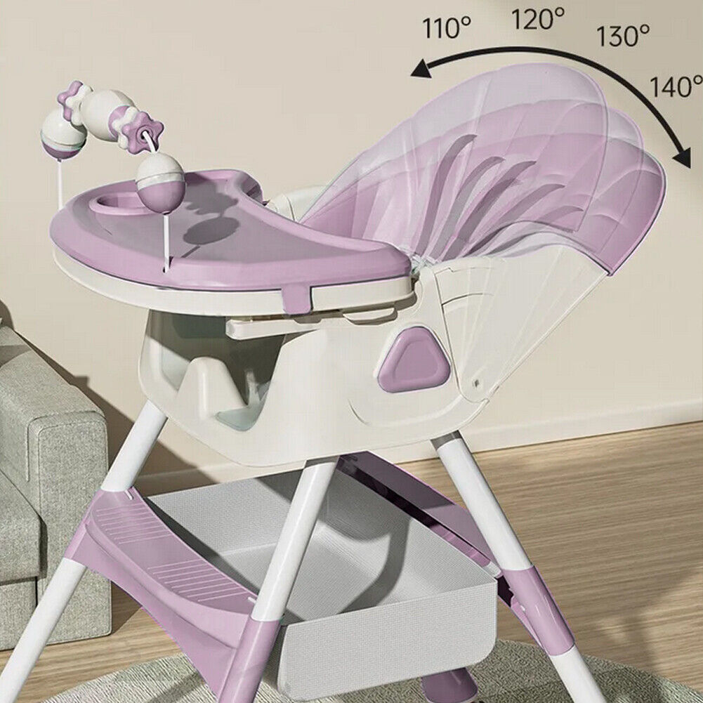 Seggiolone Pappa Wizy Pro 3 in 1 da 0 - 36 Mesi Evolutivo con Chiusura Salvaspazio-Rosa