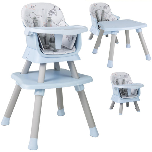 Seggiolone per neonati con imbracatura a 5 punti cuscino rimovibile, Seggiolone per bambini convertibile Blu-Seggioloni