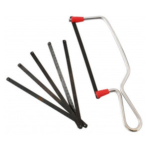 Trade Shop - Seghetto Per Metallo Manuale Lama 15cm Archetto In Acciaio Con 2 Lame Ricambio -