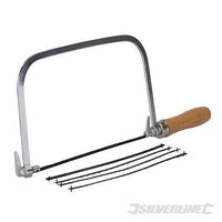 Seghetto da traforo con cinque lame di ricambio regolazione lama a 360° silverline