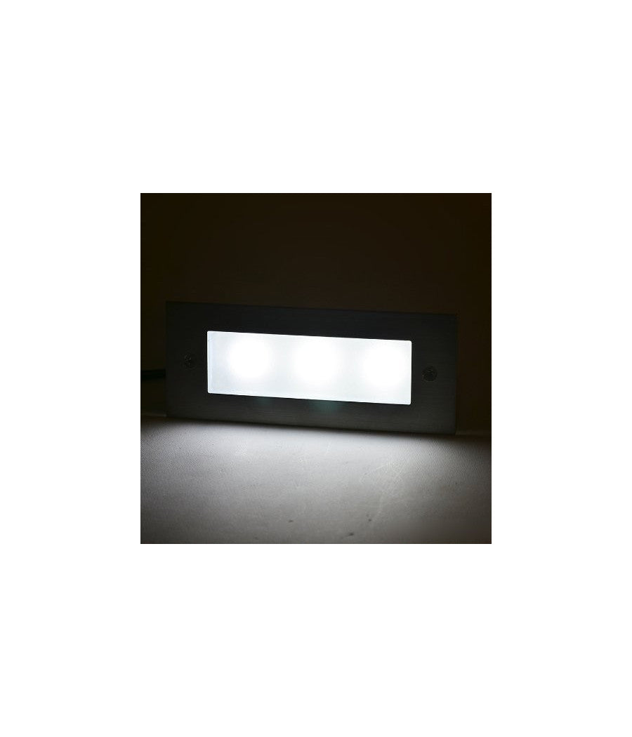 Segna Passi Segnapasso Calpestabile Ip44 A Led 3w Faretto Faro A Muro Parete  -bianco Freddo      -