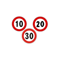 Segnale limite di velocità 30 km/h Ø 60 cm lamiera rifrangente – Stanley