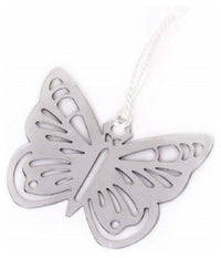 Segnalibro Farfalla Con Nappa Bianca Scatola Segnaposto Metallo Bomboniera Wedding         