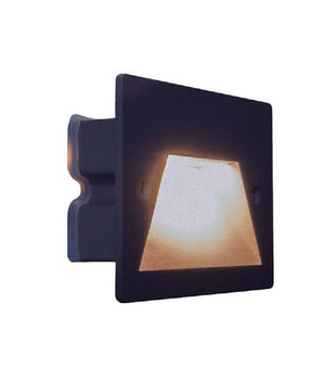 Segnapasso A Led 3 W Faretto Applique Luce Fredda Calda Naturale Ip65 Es49 Nero         