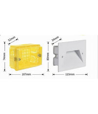 Segnapasso A Led 3w Faretto Applique Bianco Luce Fredda Calda Naturale Ip65 Es49         