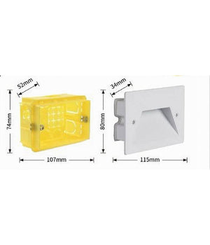 Segnapasso A Led 3w Faretto Applique Bianco Luce Fredda Calda Naturale Ip65 Es49         