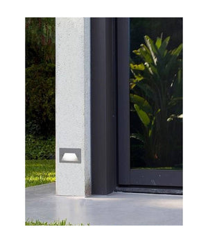 Segnapasso A Led 3w Grigio Faretto Applique Luce Fredda Calda Naturale Ip65 Es49         