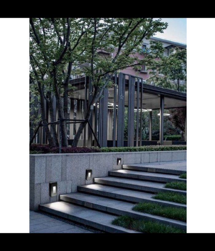 Segnapasso Da Esterno Faretto 12 Watt Ip65 Nero Luce Calda Fredda Naturale Es62         