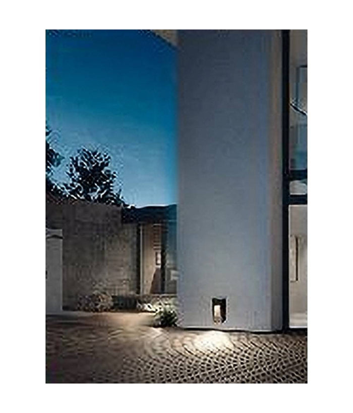 Segnapasso Da Esterno Faretto 12 Watt Ip65 Nero Luce Calda Fredda Naturale Es62         