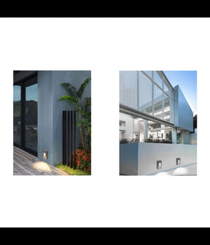 Segnapasso Da Esterno Faretto 12 Watt Ip65 Grigio Luce Calda Fredda Es62         