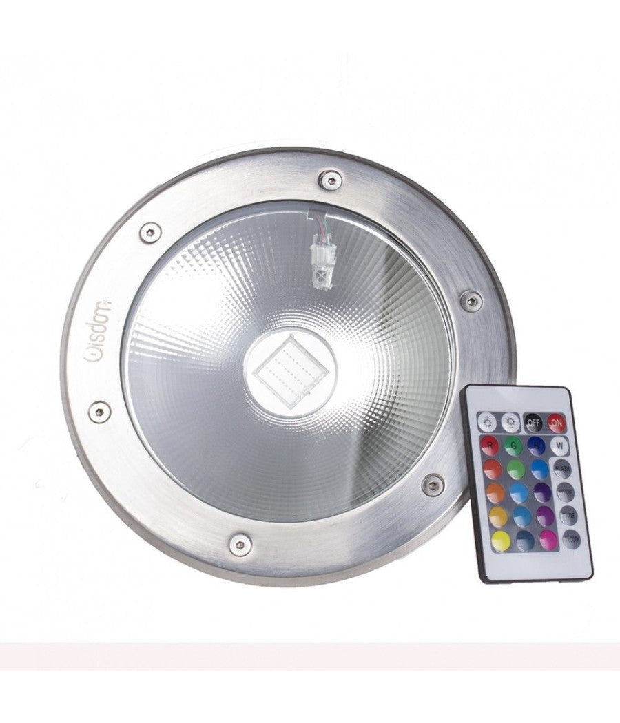 Segnapasso Faretto Calpestabile Led Cob Rgb 30w Ip65 2700 Lumen Con Telecomando         