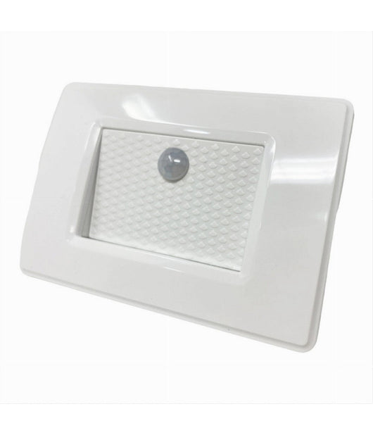 Segnapasso Placca Bianca Muro Sensore Movimento Pir 1,3w Cassetta 503 Xggyd-001b         