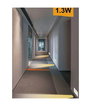 Segnapasso Placca Bianca Muro Sensore Movimento Pir 1,3w Cassetta 503 Xggyd-001b  -bianco Freddo      -