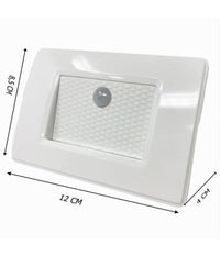 Segnapasso Placca Bianca Muro Sensore Movimento Pir 1,3w Cassetta 503 Xggyd-001b  -bianco Naturale      -