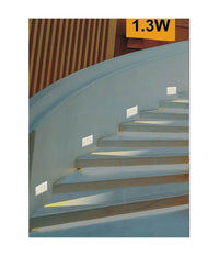 Segnapasso Placca Bianca Muro Sensore Movimento Pir 1,3w Cassetta 503 Xggyd-001b  -bianco Caldo      -