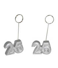 Segnaposto 25 Argento 12 Pezzi Segna Posto Clip Portafoto Segnatavola Matrimonio         