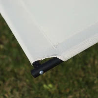 Lettino Prendisole 2 Posti, Sdraio da Giardino a Dondolo in Metallo e Texteline, 140x200x36-88cm, Bianco Crema