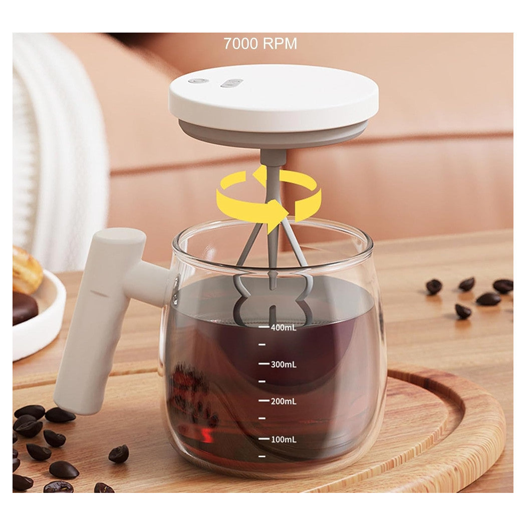 Trade Shop - Self Stirring Mug 400ml Tazza Automescolante Automatica Per Caffè Latte Tè Cioccolato         