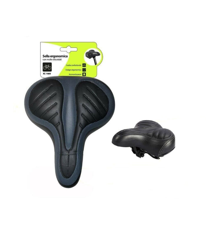 Sella Bici Bicicletta Morbida Molle Elicoidali Sportiva Ergonomica Bmx Xc-1660         
