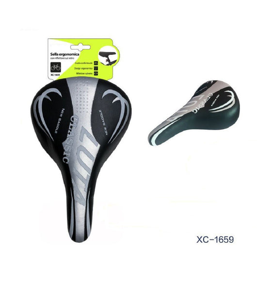 Sella Ergonomica Per Bici Riflettore Sul Retro Morbida Sportiva Sellino Xc-1659         