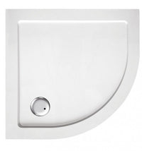 Piatto doccia 80x80 cm semicircolare ribassato Easyflat resina H3.5 cm MONACO Bianco
