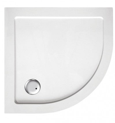 Piatto doccia 80x80 cm semicircolare ribassato Easyflat resina H3.5 cm MONACO Bianco