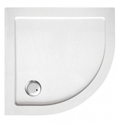 Piatto doccia 90x90 cm semicircolare ribassato EASYFLAT resina H3.5 cm MONACO Bianco
