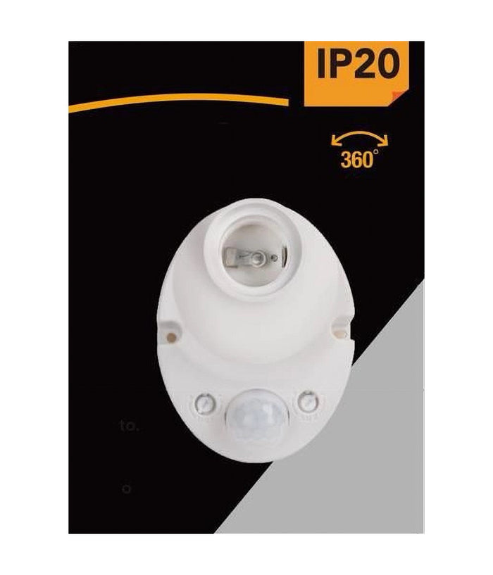 Sensore Di Movimento 360° Pir Infrarossi Rilevatore Per Lampadine 60w E27 Ycb1061         